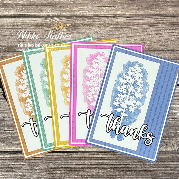 Amazing Silhouettes Thanks card set using 2020-2022 In Colors