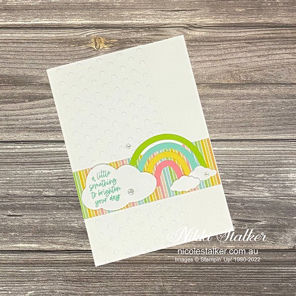 Cute card using Rainbow of Happiness stamp set