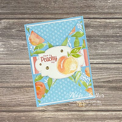 Double Triangle Fun Fold card in Balmy Blue