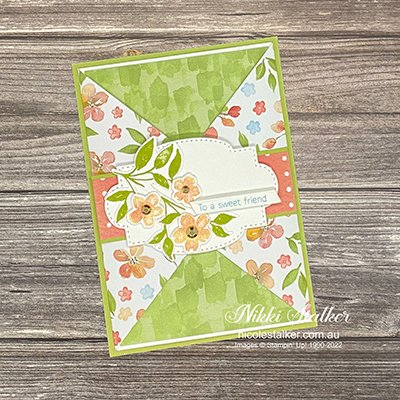 Double Triangle Fun Fold with Flowers