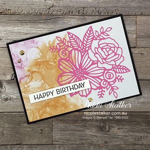 Birthday card using Expressions of Ink dsp and Artistic Dies