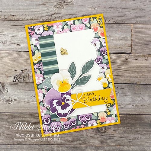Birthday card using Pansy Petals dsp