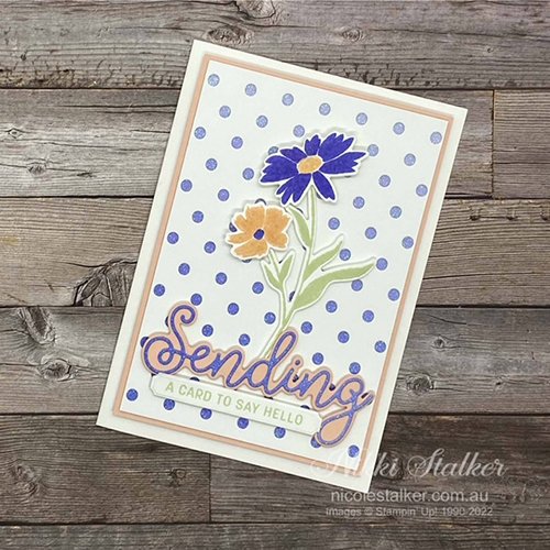 Sending Smiles 1 Floral greeting card for blog hop