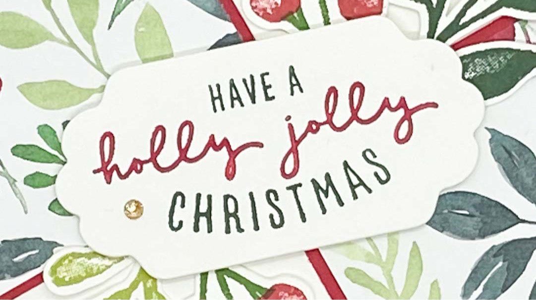 Holly Jolly Christmas card snippet