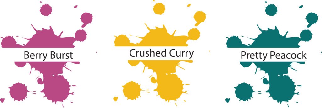 Blog Hop 62 Colour Challenge using Berry Burst, Crushed Curry and Pretty Peacock